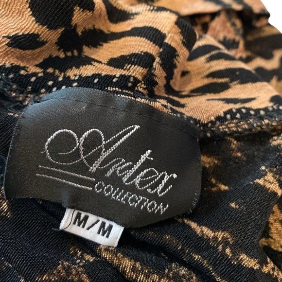 ARTEX COLLECTION Leopard Print Top Size Medium Very Stretchy Sleeveless - Picture 6 of 8